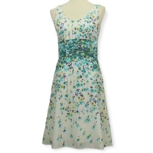 Ann Taylor Cotton Floral Printed Sleeveless Dress